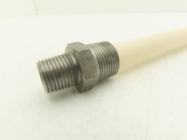 Nutech CPT-A4-24-240 Ceramic Thermocouple Protection Tube 24" L 3/4 & 1/2" NPT