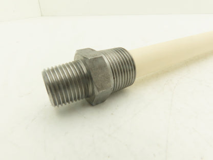 Nutech CPT-A4-24-240 Ceramic Thermocouple Protection Tube 24" L 3/4 & 1/2" NPT