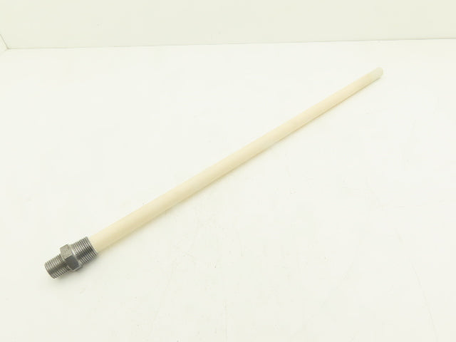 Nutech CPT-A4-24-240 Ceramic Thermocouple Protection Tube 24" L 3/4 & 1/2" NPT