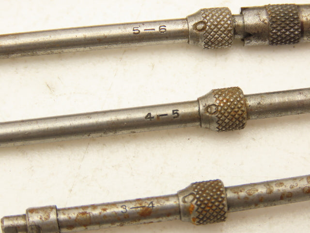 Starrett 124B Vintage Solid Rod Inside Micrometer Set 2"-12" 10 Rods
