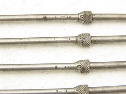 Starrett 124B Vintage Solid Rod Inside Micrometer Set 2"-12" 10 Rods