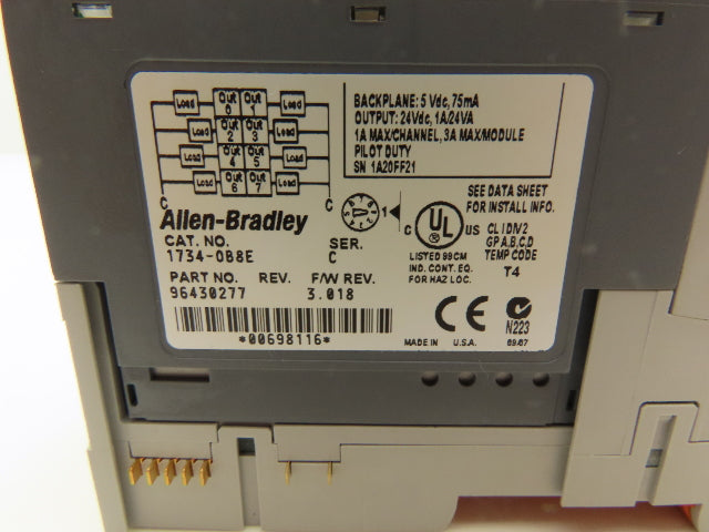 Allen Bradley 1734-OB8E Point I/O 8Pt Digital Output Module 24VDC Ser C Lot of 5