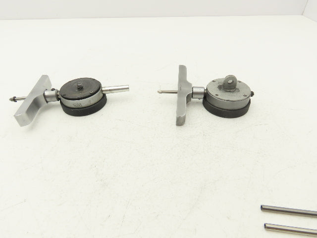 Fowler 52-520-110-1 Dial Indicator 0-1" Range Mitutoyo Depth Micrometer Lot of 2