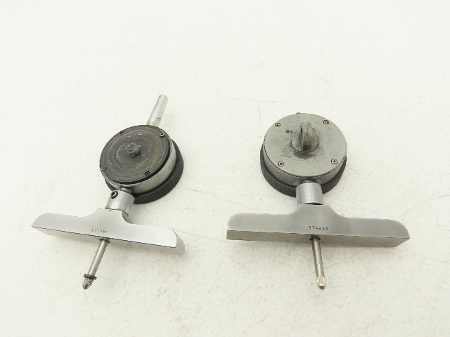 Fowler 52-520-110-1 Dial Indicator 0-1" Range Mitutoyo Depth Micrometer Lot of 2