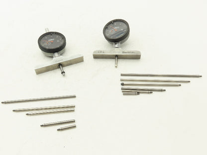 Fowler 52-520-110-1 Dial Indicator 0-1" Range Mitutoyo Depth Micrometer Lot of 2