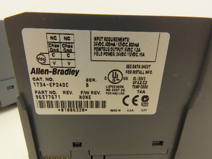 Allen Bradley 1734-AENT Point I/O Ethernet IP  Ser A F/W 2.003 w/1734-EP24DC