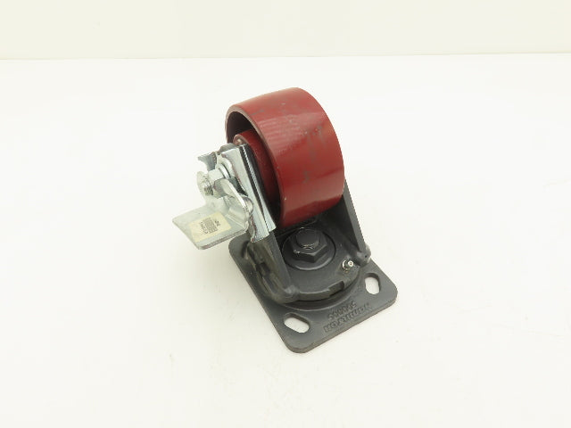 Hamilton Heavy Duty Casters Swivel Total Lock 4X2" Wheel 5-5/8" Height Cast Iron