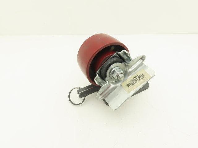 Hamilton Heavy Duty Casters Swivel Total Lock 4X2" Wheel 5-5/8" Height Cast Iron