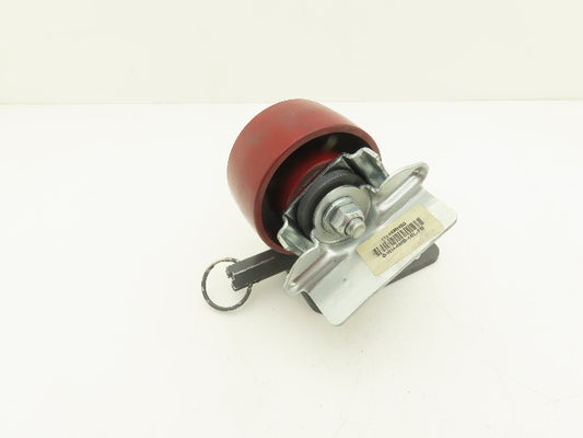 Hamilton Heavy Duty Casters Swivel Total Lock 4X2" Wheel 5-5/8" Height Cast Iron