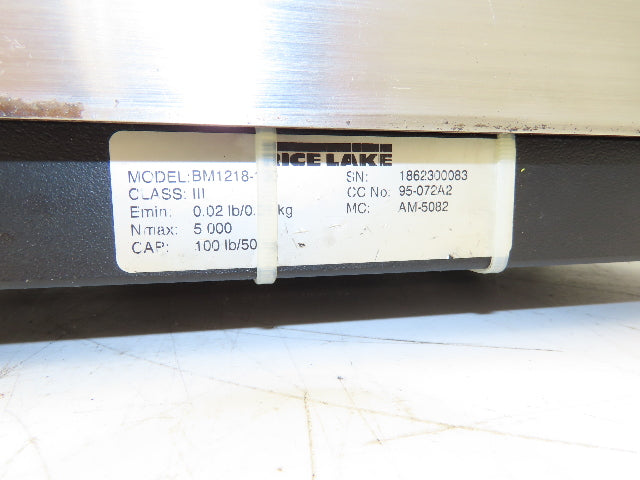 Rice Lake BM1218-100 Bench Weigh Scale & Display Counting Indicator 12 X 18"