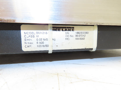 Rice Lake BM1218-100 Bench Weigh Scale & Display Counting Indicator 12 X 18"