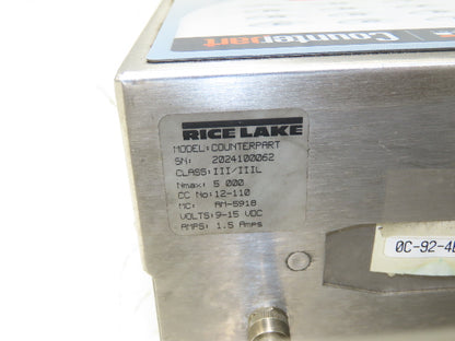 Rice Lake BM1218-100 Bench Weigh Scale & Display Counting Indicator 12 X 18"