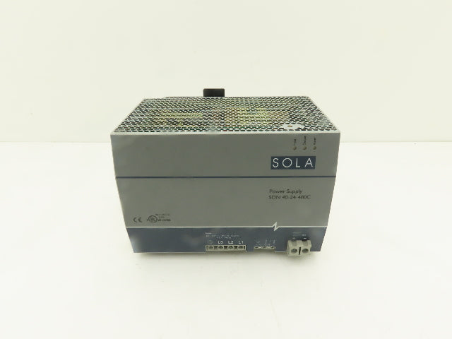 Emerson SDN 40-24-480C Sola PLC DIN Rail Power Supply 480V 24V 40A