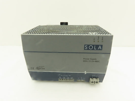 Emerson SDN 40-24-480C Sola PLC DIN Rail Power Supply 480V 24V 40A