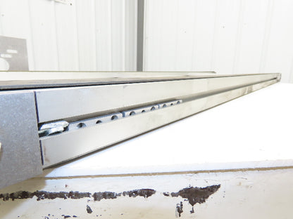 50mm Aluminum Dual Belt Conveyor 40mm Twin Belt 18"OAW 59.5"L No Drive