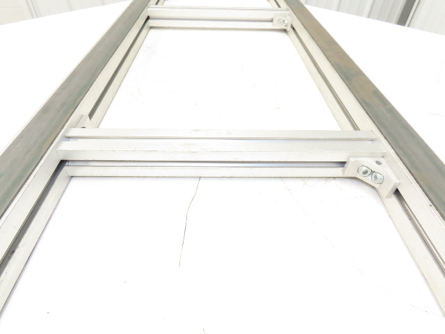 50mm Aluminum Dual Belt Conveyor 40mm Twin Belt 18"OAW 59.5"L No Drive