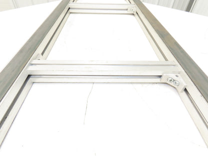 50mm Aluminum Dual Belt Conveyor 40mm Twin Belt 18"OAW 59.5"L No Drive