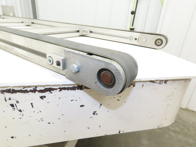 50mm Aluminum Dual Belt Conveyor 40mm Twin Belt 18"OAW 59.5"L No Drive