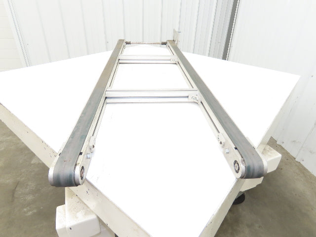 50mm Aluminum Dual Belt Conveyor 40mm Twin Belt 18"OAW 59.5"L No Drive
