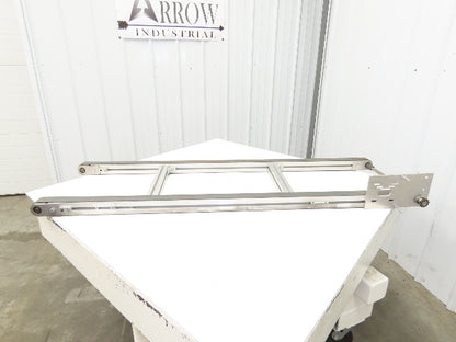 50mm Aluminum Dual Belt Conveyor 40mm Twin Belt 18"OAW 59.5"L No Drive