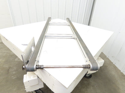50mm Aluminum Dual Belt Conveyor 40mm Twin Belt 18"OAW 59.5"L No Drive