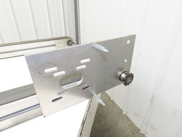 50mm Aluminum Dual Belt Conveyor 40mm Twin Belt 18"OAW 59.5"L No Drive