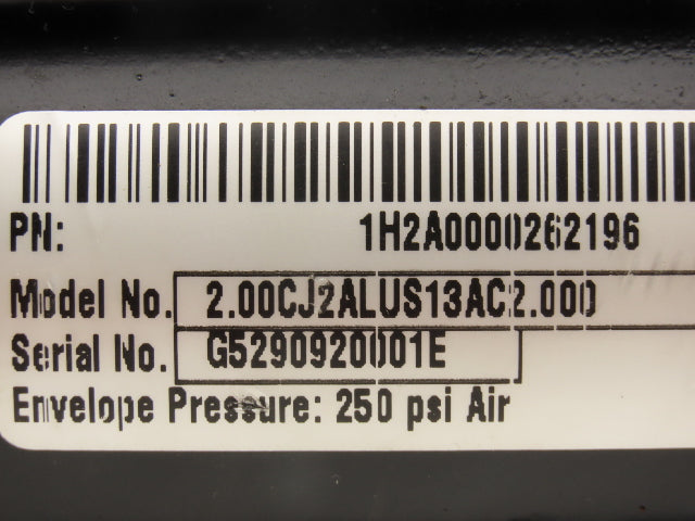 Parker 2.00CJ2ALUS13AC2.000 Pneumatic Air Cylinder 2" Bore 2" Stroke 250PSI