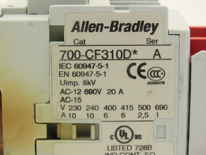 Allen Bradley 700S-CF620DJC Industrial Control Contactor Relay 600v 20A Lot of 7