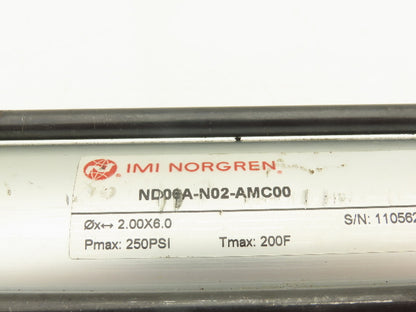 IMI Norgren ND06A-N02-AMC00 Pneumatic Air Cylinder 2" Bore 6" Stroke 250PSI