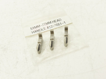 Fowler Bowers 3-Point Bore Gage Measuring Head 51-77mm Anvil Set of 3
