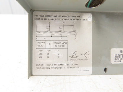 Acme T-2A-53308-1S Stepdown Transformer 3KVA 3Ph HV 480D LV 208Y/120 Shielded