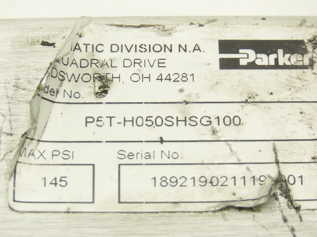Parker P5T-H050SHSG100 Pneumatic Guided Cylinder 50mm Bore 100mm Stroke
