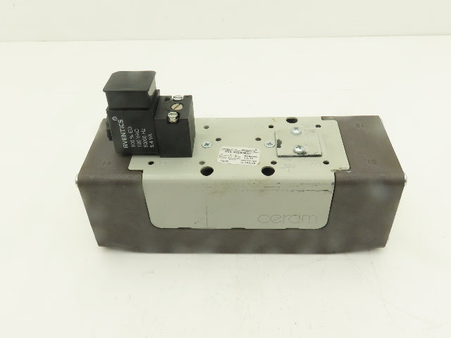 Aventics R432006321 Pneumatic Solenoid Directional Valve 150psi 120VAC Coil