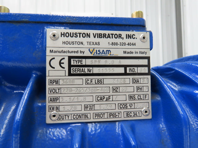 Houston Vibrator SPV 9.0A Rotary Electric Vibrator Shaker 3600rpm 230/460V 3PH