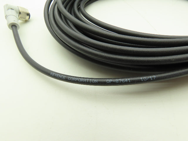 Keyence OP-87641 Sensor Cable Cordset 4-Pin M12 10M Elbow L Shape Lot of 2