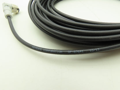 Keyence OP-87641 Sensor Cable Cordset 4-Pin M12 10M Elbow L Shape Lot of 2