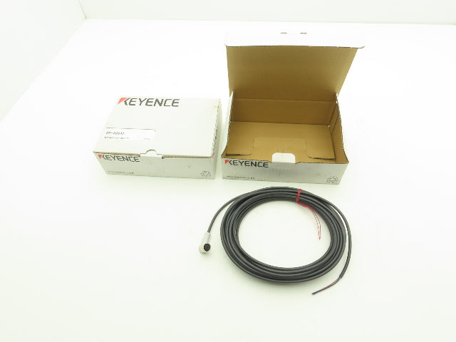 Keyence OP-87641 Sensor Cable Cordset 4-Pin M12 10M Elbow L Shape Lot of 2