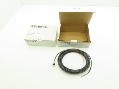 Keyence OP-87641 Sensor Cable Cordset 4-Pin M12 10M Elbow L Shape Lot of 2