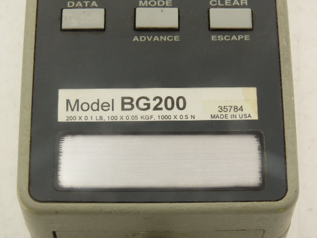 Mark 10 BG200 Digital Torque Force Gauge Indicator Series BG