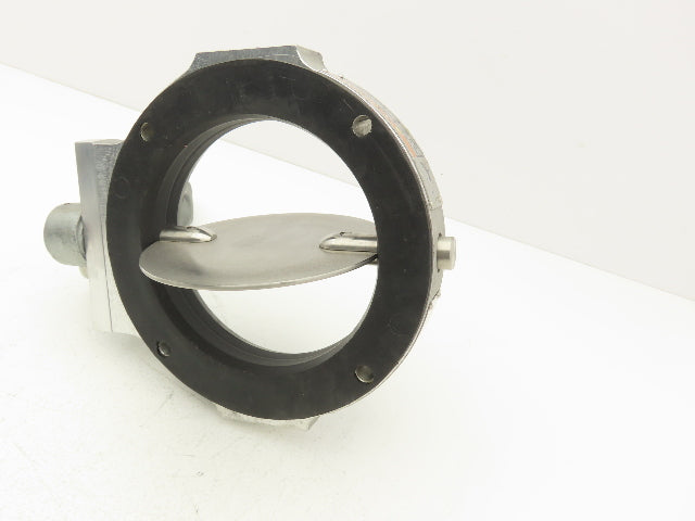 Patterson Kelley 6" Butterfly Valve 316SS Stainless Solids Flow 4-Bolt Wafer