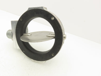 Patterson Kelley 6" Butterfly Valve 316SS Stainless Solids Flow 4-Bolt Wafer
