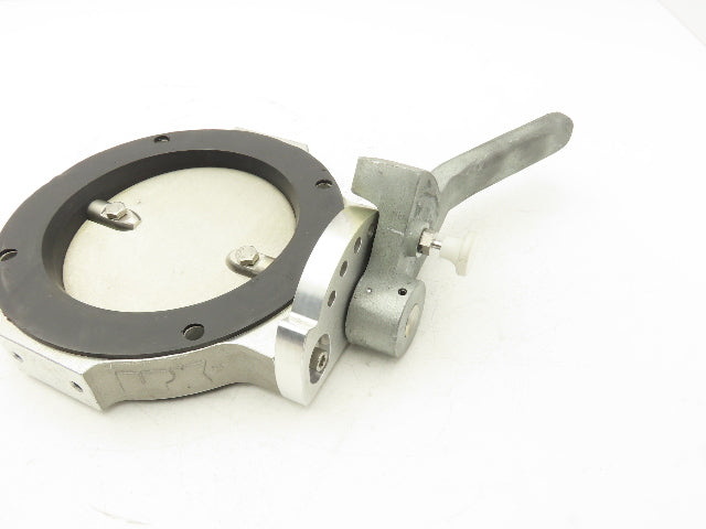 Patterson Kelley 6" Butterfly Valve 316SS Stainless Solids Flow 4-Bolt Wafer