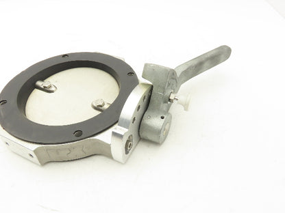 Patterson Kelley 6" Butterfly Valve 316SS Stainless Solids Flow 4-Bolt Wafer