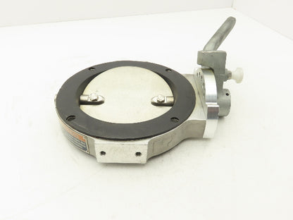 Patterson Kelley 6" Butterfly Valve 316SS Stainless Solids Flow 4-Bolt Wafer