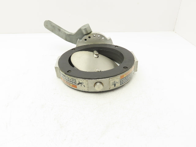 Patterson Kelley 6" Butterfly Valve 316SS Stainless Solids Flow 4-Bolt Wafer