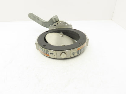 Patterson Kelley 6" Butterfly Valve 316SS Stainless Solids Flow 4-Bolt Wafer