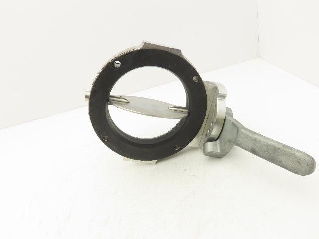 Patterson Kelley 6" Butterfly Valve 316SS Stainless Solids Flow 4-Bolt Wafer