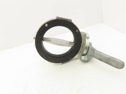 Patterson Kelley 6" Butterfly Valve 316SS Stainless Solids Flow 4-Bolt Wafer