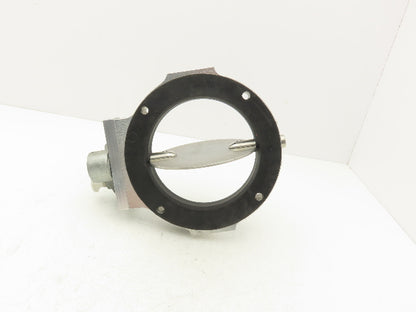 Patterson Kelley 6" Butterfly Valve 316SS Stainless Solids Flow 4-Bolt Wafer