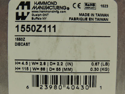 Hammond 1550Z111 Electrical Enclosure Box Die Cast Aluminum 115x65x55mm Lot of 7